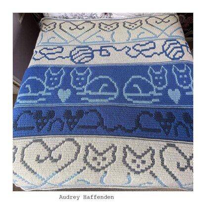 Whimsical Kitty Blanket - Overlay Mosaic Crochet