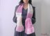 Heart Scarf with fringes in 2 colors_ L06