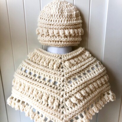 Rustic bobbles poncho