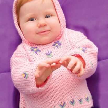 Perfect Posy Hoodie in Caron Simply Soft - Downloadable PDF