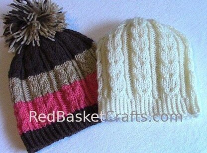 Easy Cable Hat - No Cable Needle