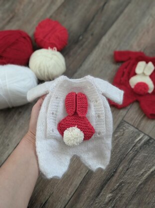 Doll Clothes, Overalls Knitting Pattern