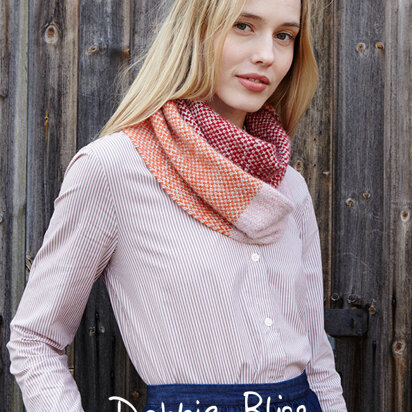 "Chloe Cowl" - Cowl Knitting Pattern For Women in Debbie Bliss Aymara - DB210