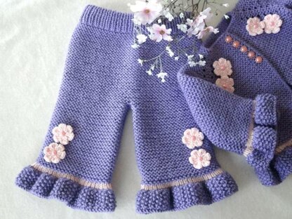 Knitting PATTERN Baby Girl Clothes Baby Cardigan Baby Pants