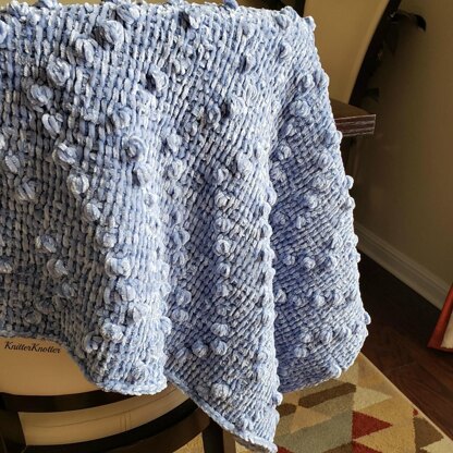 'All Bobbled Up' baby blanket