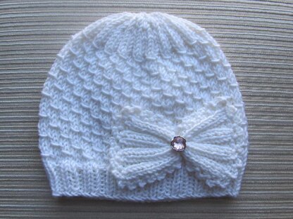 Small Drops Stitch Hat for a Girl