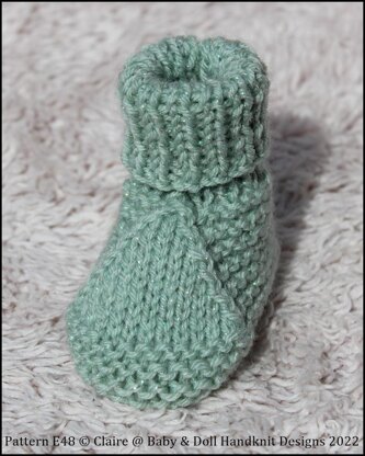 Simple One Piece Cosy Bootees Preemie-2yrs