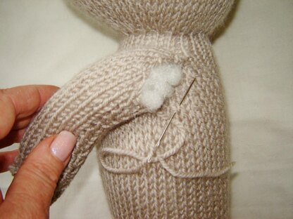 Knitting Pattern – Mouse Chef Toy  Soft Toy with Clothes and Cheese – Intermediate Level DIY Tutorial