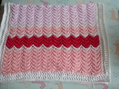 Raspberry Ripple Baby Blanket