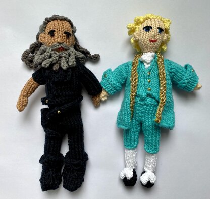 The wonderful duo of Edward Teach and Stede Bonnet knitting pattern for both dolls