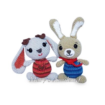 Amigurumi Girl and Boy Bunnies The Amis