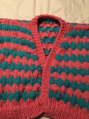 Bubble stitch cardigan