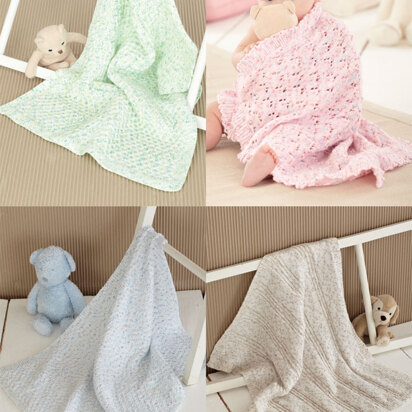 Babies Blankets in Sirdar Snuggly Spots DK - 4564 - Downloadable PDF