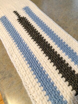 Color Block Crochet Table Runner