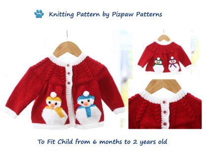 Snowman Jacket/Cardigan (no. 15) to fit Baby/Child