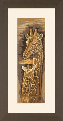 Lanarte Counted Cross Stitch Kit Mother And Baby Giraffe Cross Stitch Kit