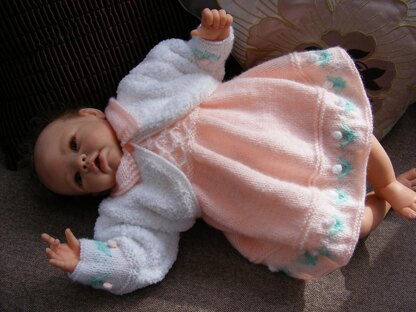 Peach Blossom Baby Dress set