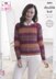 Round & V Neck Sweaters in King Cole Riot DK - 5004 - Downloadable PDF