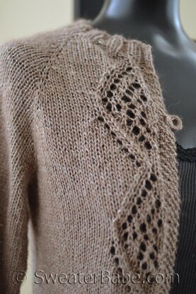 #175 Diamonds and Lace Top-Down Cardigan