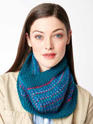 Let It Slip Knit Cowl in Caron Simply Soft Collection and Simply Soft Stripes - Downloadable PDF