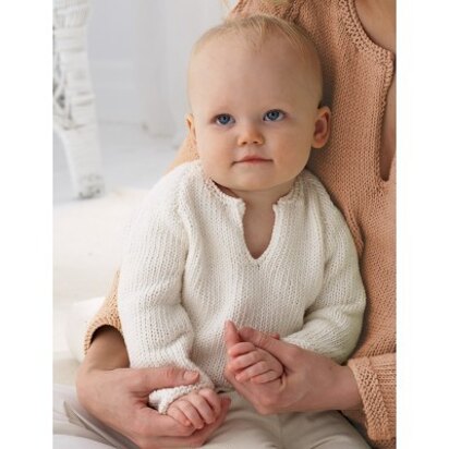 Simple baby sweater sales knitting pattern