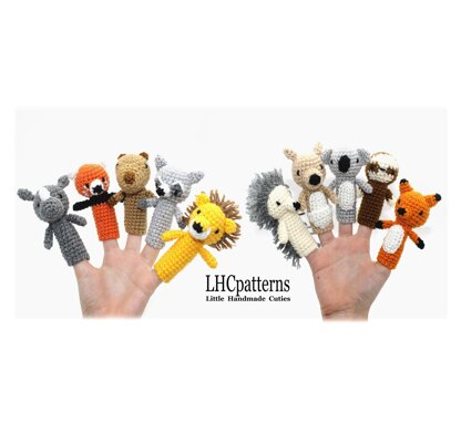 Animal2 Ten Finger Puppets Crochet Pattern