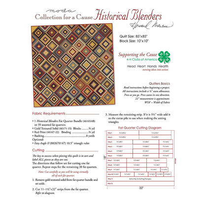 Moda Fabrics Historical Blenders Quilt - Downloadable PDF