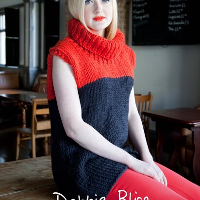 "Lexi Tunic" - Top Knitting Pattern For Women in Debbie Bliss Roma - DBS019