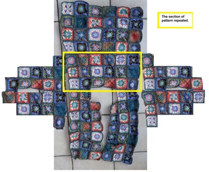 Infinite granny square cardi