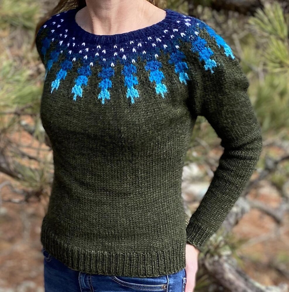 Crochet Pattern Yarn and Colors Sunrise Sweater 