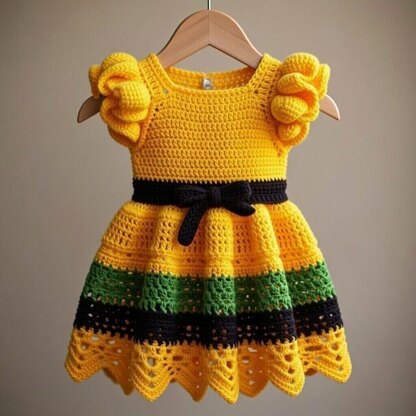 Crochet Baby Dress Pattern PDF + Video | Easy Lacy Baby Dress