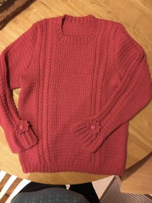 Women's Jumper in baby Alpaca first knitting project for 35yrs