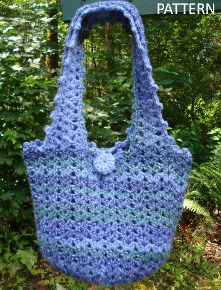 Crochet shell hot sale stitch bag