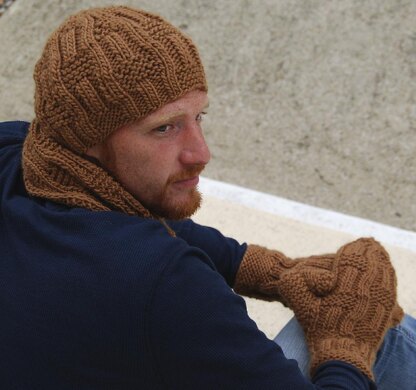 Wavy Gravy Man: Hat, Mittens and Scarf Set