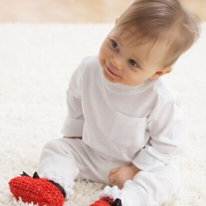 Santa Baby Booties in Bernat Happy Holidays