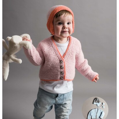 Cardigan and Hats in Rico Creative Soft Wool Aran - 658 - Downloadable PDF