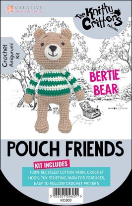 Creative World of Crafts Pouch Friends Bertie Bear - 20cm