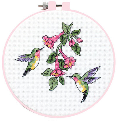 Dimensions Hummingbird Duo Cross Stitch Kit - 15cm x 15cm