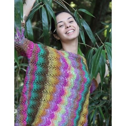 Noro Ladies Sweater - Feather & Fan (Silk Garden Lite) PDF