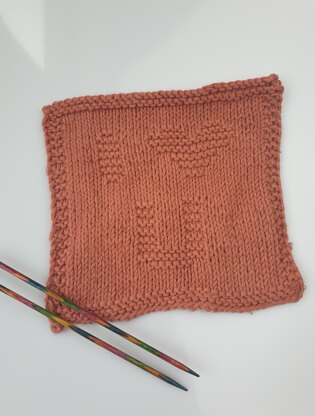 I love you knitting square