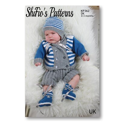 Knitting Pattern boys set  #362