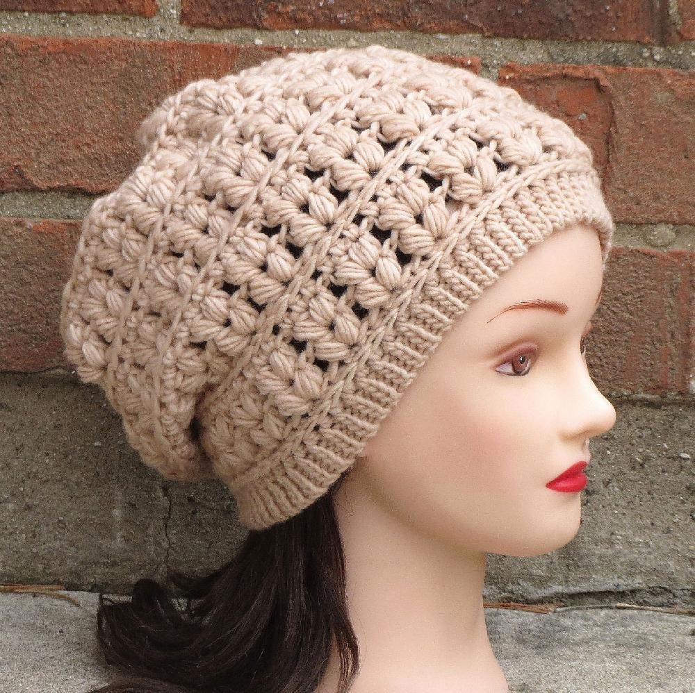Celine Slouch Hat Crochet pattern by Justine Walley Knitting