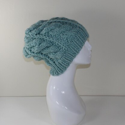 Super Chunky Cable Slouch Hat