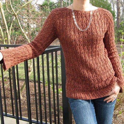 Lace Cable Rib Pullover