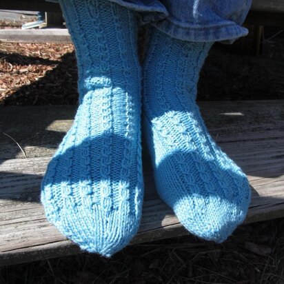 Cable Look Socks