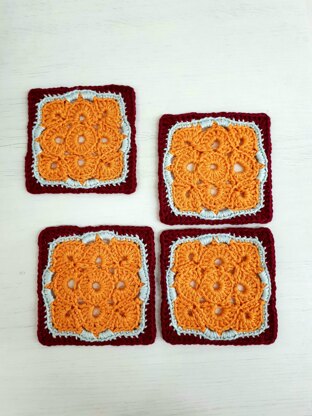 Square Flower Coaster