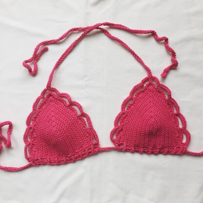 Desiree Crochet Lace Bralette : Ruby