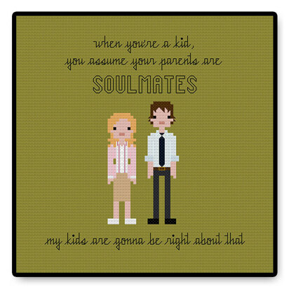 Jim and Pam In Love - PDF Cross Stitch Pattern