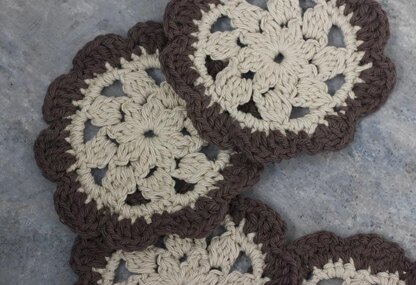 Crocheted Flower Coasters