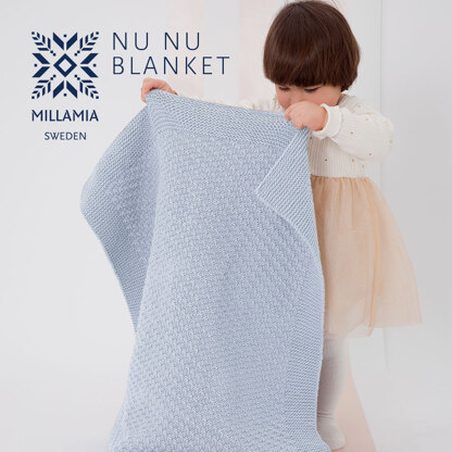 "Nu-Nu Blanket" - Afghan Knitting Pattern For Babies in MillaMia Naturally Soft Aran by MillaMia